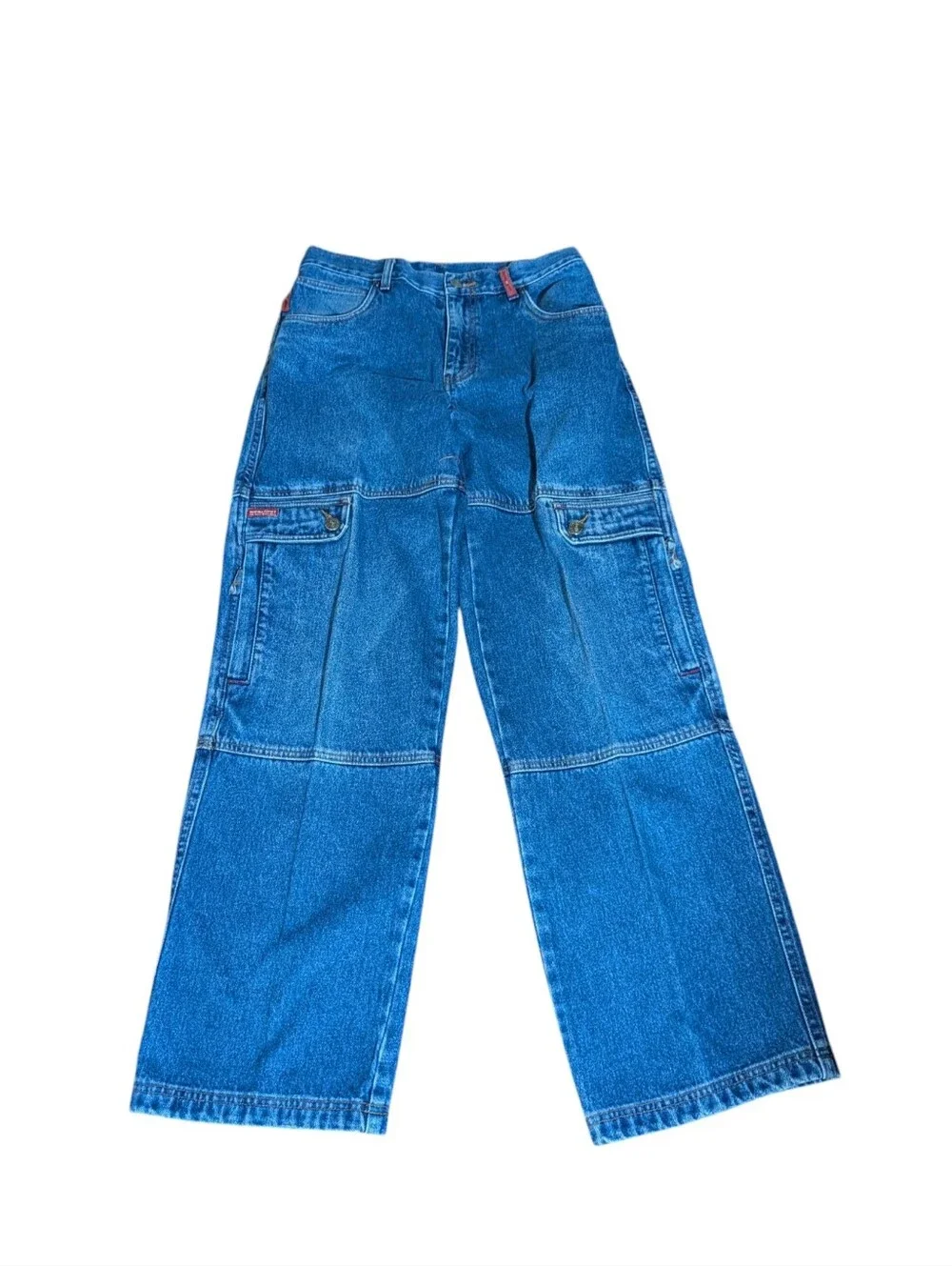 Vtg  Y2K WearFirst Wide Leg Blue Denim Carpenter Denim Jeans W30 L30